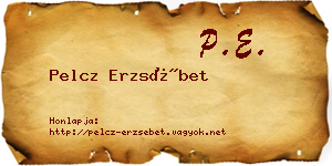 Pelcz Erzsébet névjegykártya