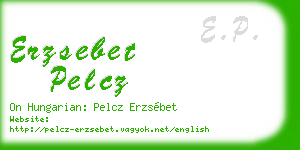 erzsebet pelcz business card